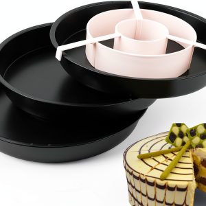 LoBake Non Stick Ring Mold Cake Pans 3 Set Bakers-0