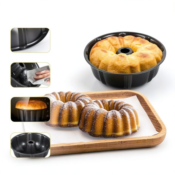 JSJMOFA Nonstick Carbon Steel Ring Pan Baking Mold-1