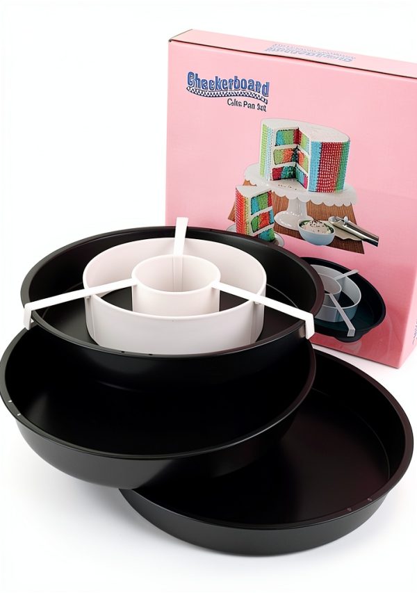 LoBake Non Stick Ring Mold Cake Pans 3 Set Bakers-2