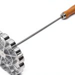 UOIENRT Flower Swedish Mold Wood Handle Rosette Cookies-0