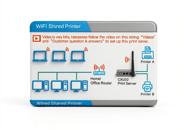 CHEECENT WiFi Print Server for USB Printer-3