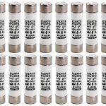 uxcell 20 Pcs 10 x 38mm AC 500V 8A Cylindrical Fuse Links-0