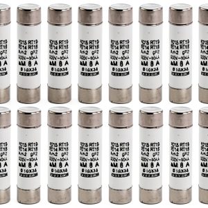 uxcell 20 Pcs 10 x 38mm AC 500V 8A Cylindrical Fuse Links-0