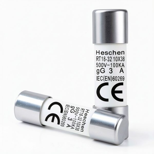 Heschen Ceramic Fuse Link RT18-32 10×38mm 3A 500V CE Pack of 20-0