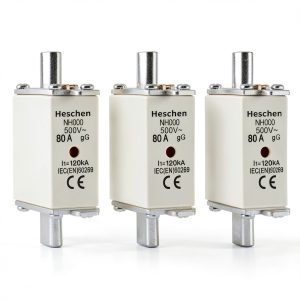 Heschen NH Fuse Link 80A gG Front Indicator Combo Detector Pack of 3-0