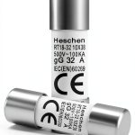 Heschen Cylindrical Ceramic Tube Fuse Link RT18-32 32A 400V Pack of 20-0