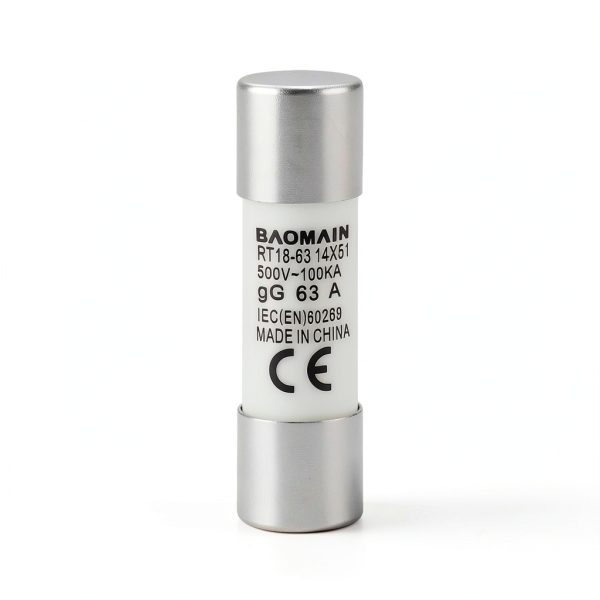 Baomain 10-Pack 63A Fuse Link RT18-63 Ceramic Tube 14x51mm 500V 100kA-1
