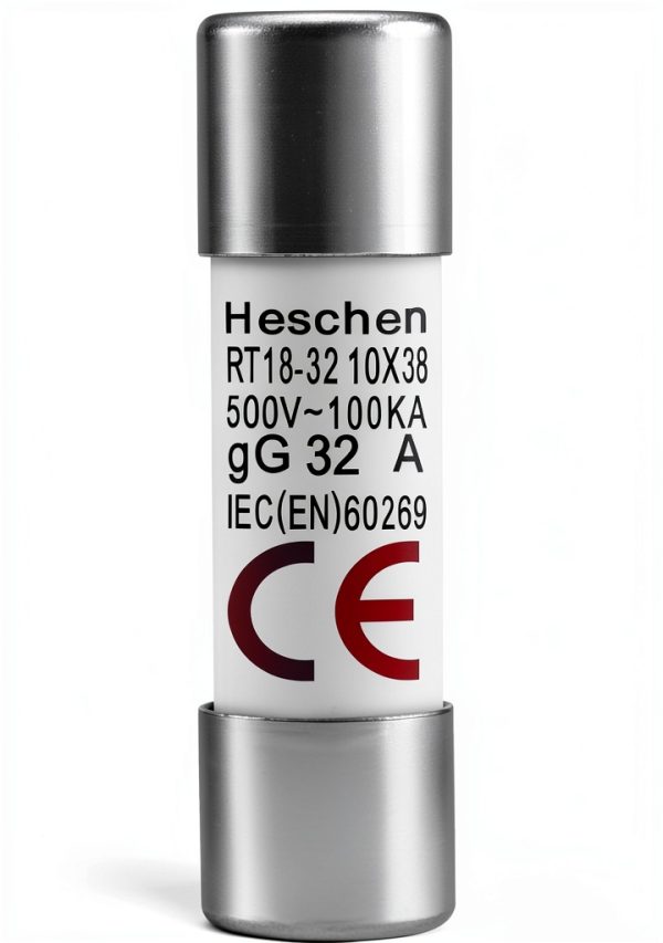 Heschen Cylindrical Ceramic Tube Fuse Link RT18-32 32A 400V Pack of 20-6