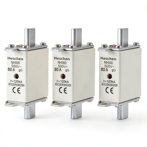 Heschen NH Fuse Link 80A gG Front Indicator Combo Detector Pack of 3-5