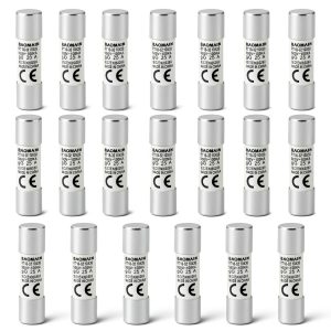 Baomain 20-Pack 25A Fuse Link RT18-32 Ceramic Tube 10x38mm 500V 100KA-0