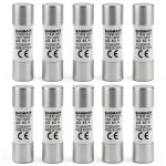 Baomain 10-Pack 63A Fuse Link RT18-63 Ceramic Tube 14x51mm 500V 100kA-0