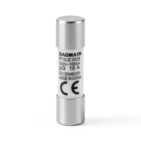 Baomain 20-Pack 10A Cylindrical Type Fuse Link, RT18-32 10 X 38 gG 500V 100kA-1