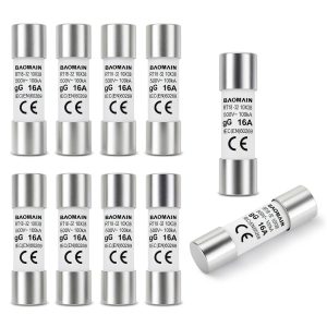Baomain 10-Pack 16A Fuse Link RT18-32 Ceramic 10x38mm CE Listed-0