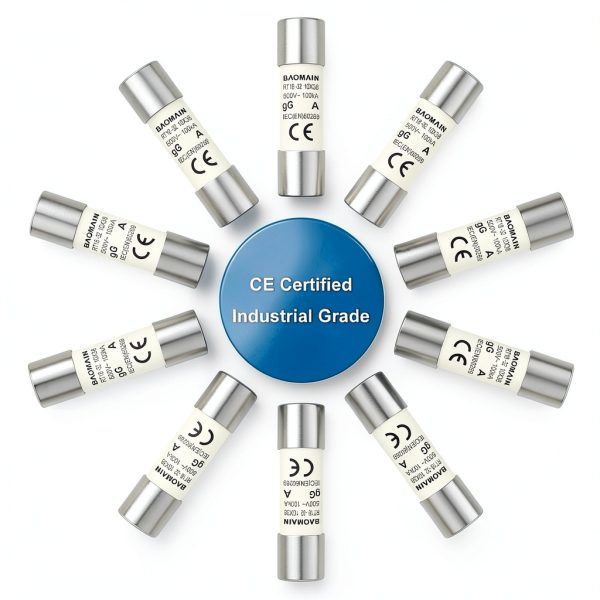Baomain 20-Pack 3A Ceramic Fuse Links RT18-32 500V/690V 10x38mm-6