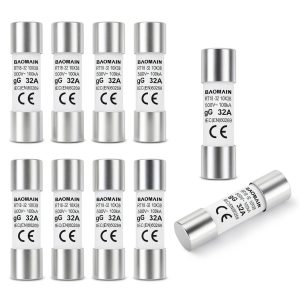 Baomain 10-Pack 32A Fuse Link RT18-32 10x38mm Tube 400V CE Listed-0