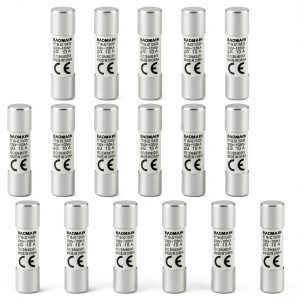 Baomain 20-Pack 10A Cylindrical Type Fuse Link, RT18-32 10 X 38 gG 500V 100kA-0
