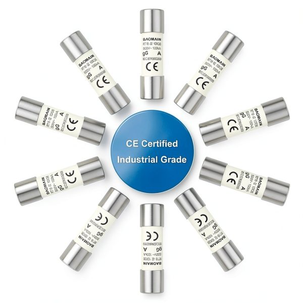 Baomain 10-Pack 4A Fuse Link, RT18-32 (RO15 RT14 RT19), Cylindrical Ceramic Tube 10x38mm 500V CE Listed-6