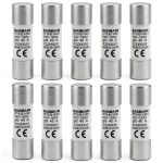 Baomain 10-Pack 40A Fuse Link, RT18-63 (RO16 RT14 RT19), Cylindrical Ceramic Tube 14x51mm 500V CE Listed-0