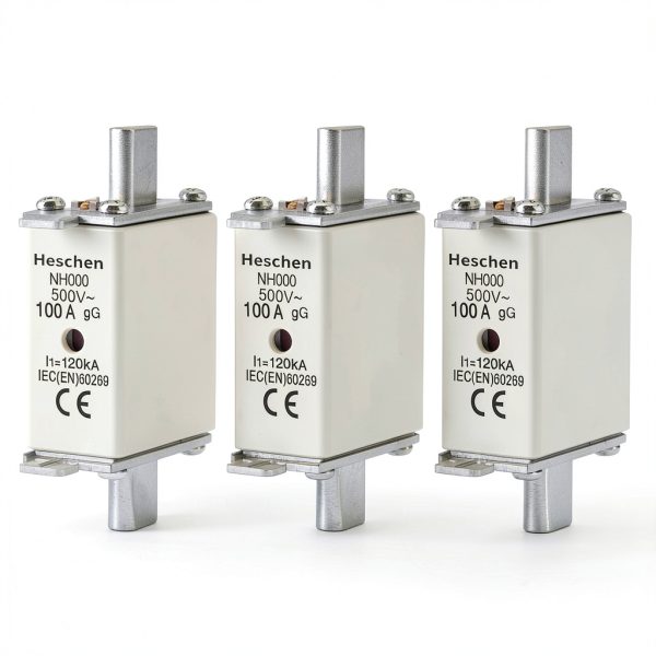 Heschen NH Fuse Link 100A gG Front Indicator Combo Detector Pack of 3-6