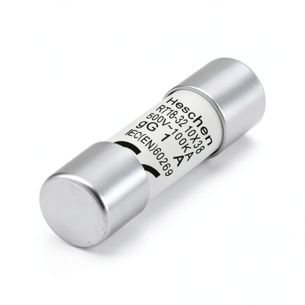 Heschen Cylindrical Ceramic Tube Fuse Link, RT18-32 (RO15), 10×38 mm, 1A 500V, CE, Pack of 10-8