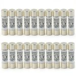 Hxchen 500V 16A Fast Blow Ceramic Fuse Links - 20 Pack R015 RT18 RT14-0