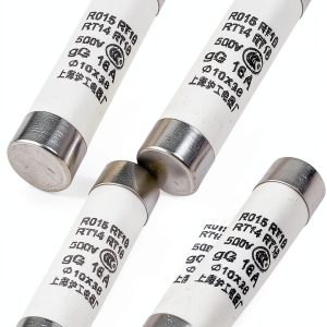 uxcell 5 Pcs 10mm x 38mm Ceramic Body Cylindrical Fuse Link AC 500V 16A-0