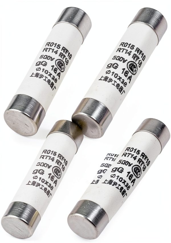 uxcell 5 Pcs 10mm x 38mm Ceramic Body Cylindrical Fuse Link AC 500V 16A-0